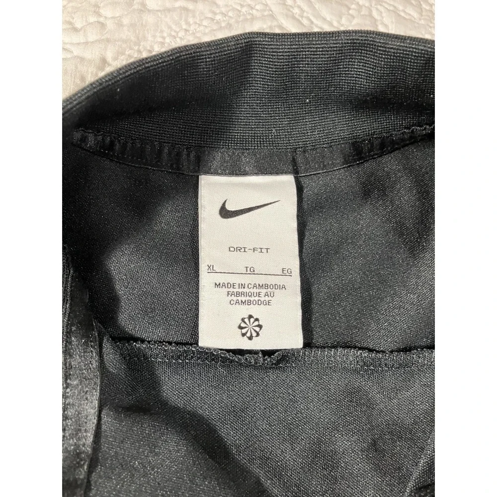 Nike Dri-Fit Full Zip Fitted Jacket YOUTH XL Black Athletic Running Gym Swoosh‎